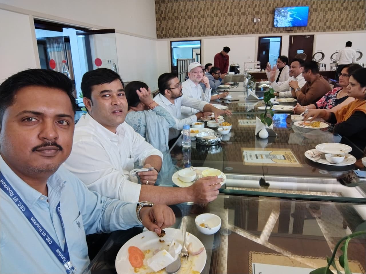 Cohort 3 participants and faculty networking over lunch at IIT Roorkee campus