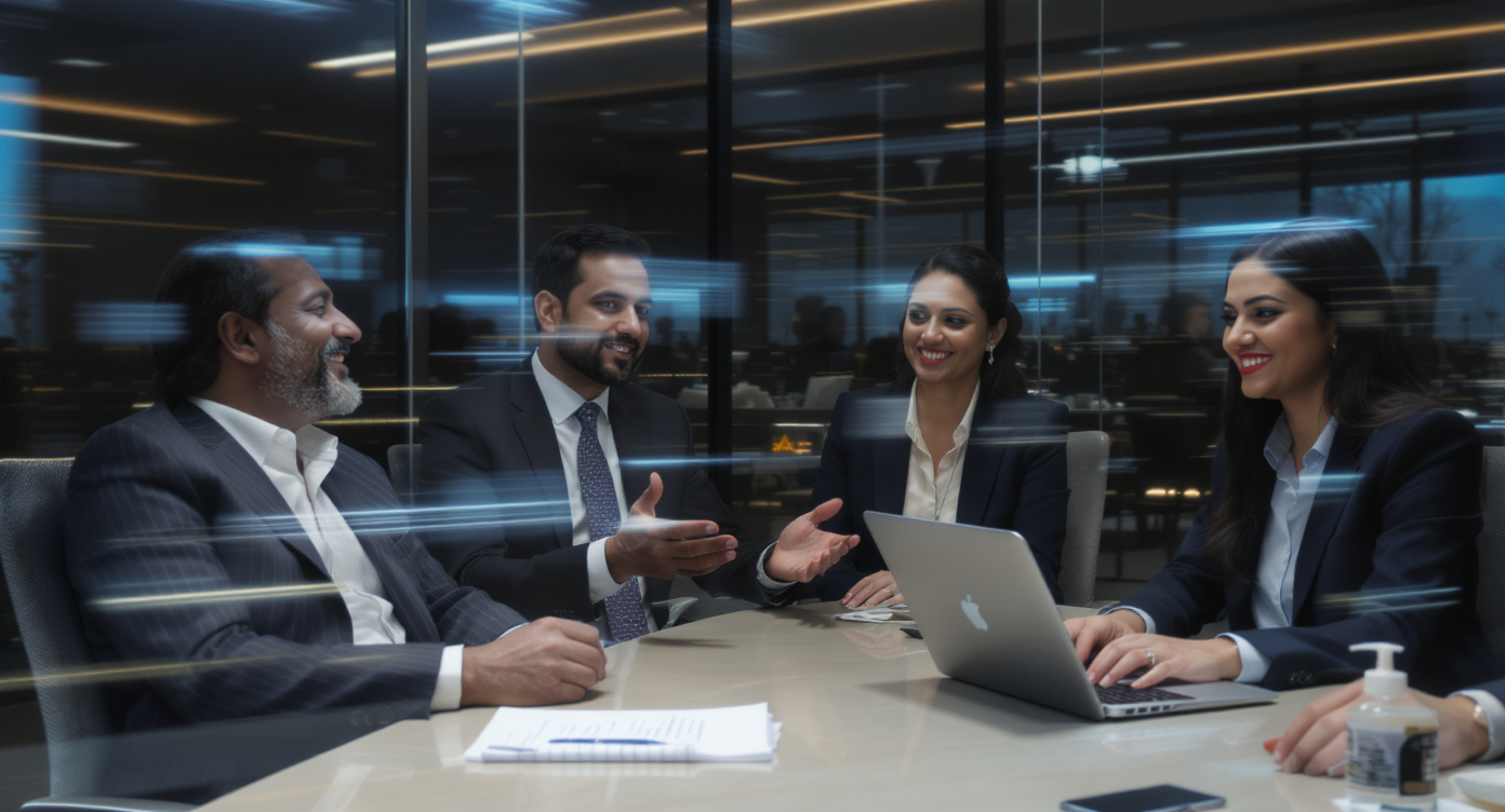 Professional reviewing AI strategy